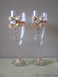 Оформление свадебных бокалов и свечей по доступным ценам! - Изображение #1, Объявление #435611