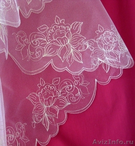 Свадебная фата с вышивкой, вышит. и напечат. рушники, подушечки, свадеб. зонтики - Изображение #2, Объявление #756791